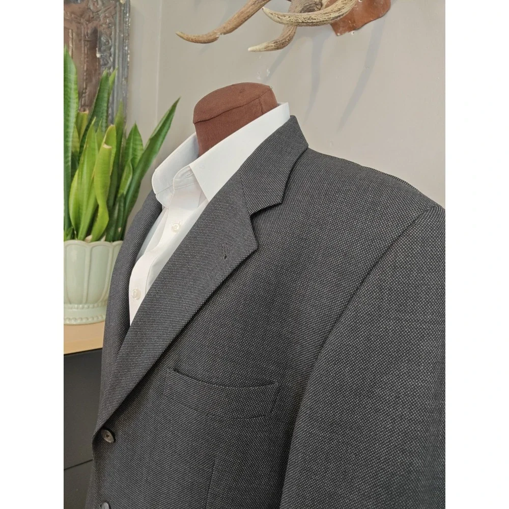 Joseph Abboud Mens Wool Sports Coat 42R Gray Made in USA 3 Button Q801
